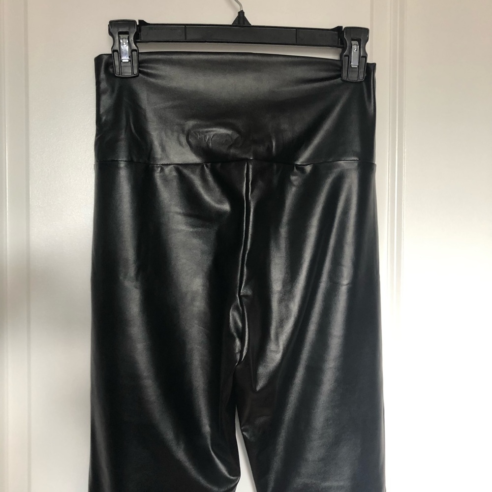 🆕High Waist Faux Leather Leggings Glossy - Picture 11 of 12